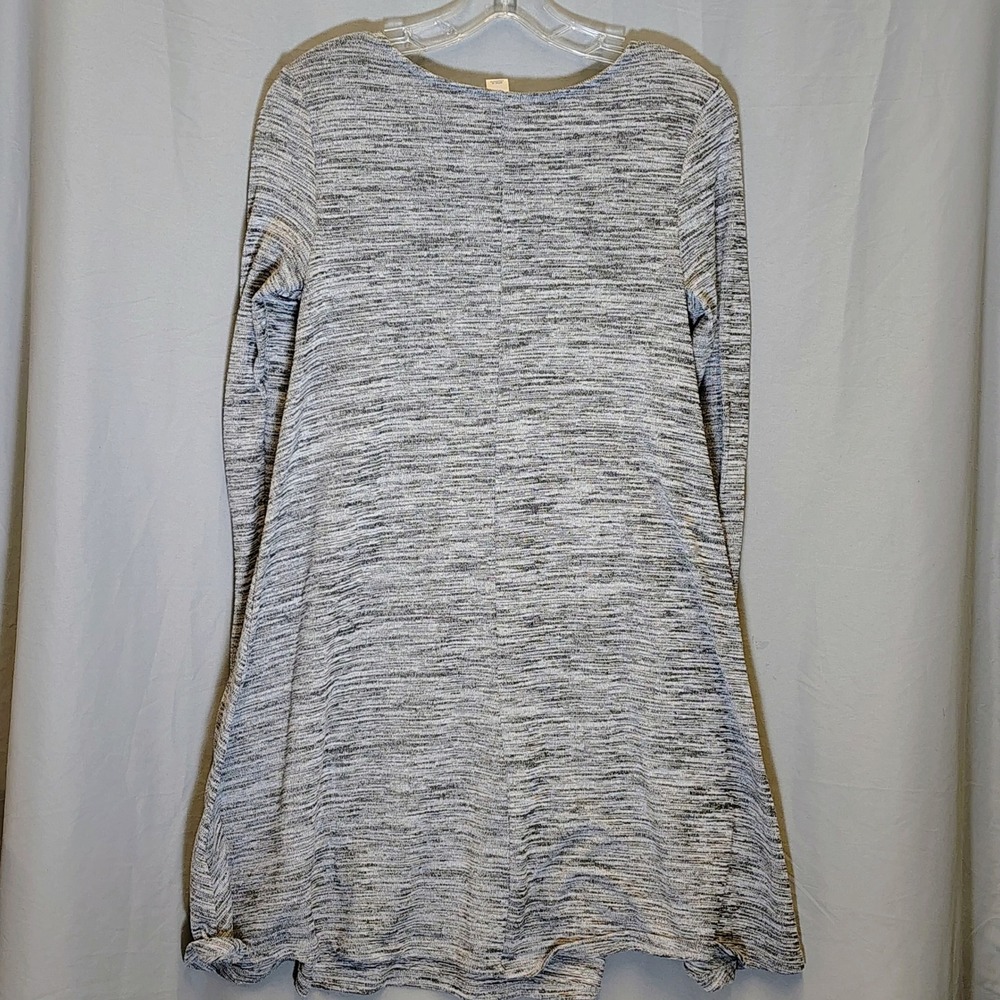 Old Navy Womens Grey Space Dye Marl Long Sleeve Knit Dress Librarian Chic Size M - Picture 3 of 10